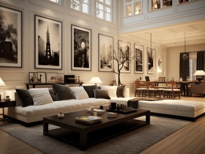 Very Simple Living Room In Black And White