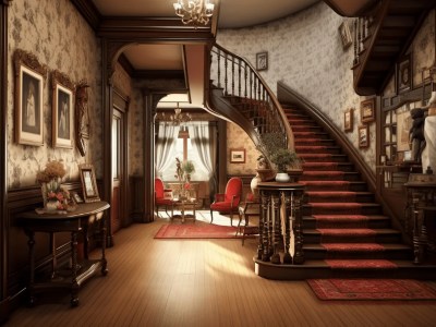 Victorian Staircase In An Old House