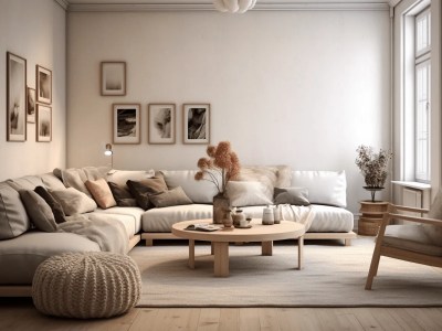White And Beige Living Room With Soft Tones