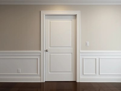 White Door In An Empty Room