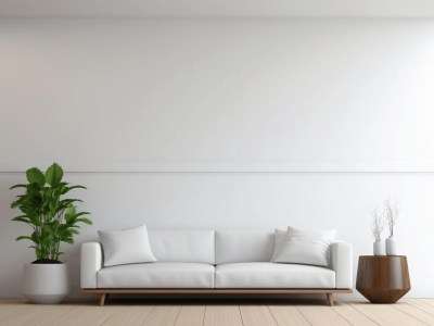 White Room With Light Wall Color And White Couch