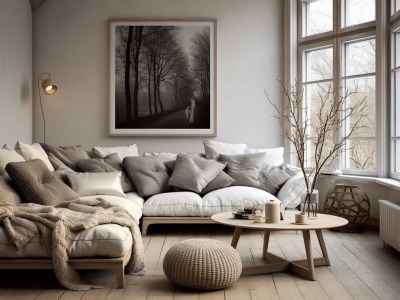 Wood Floor In A Cozy Living Room